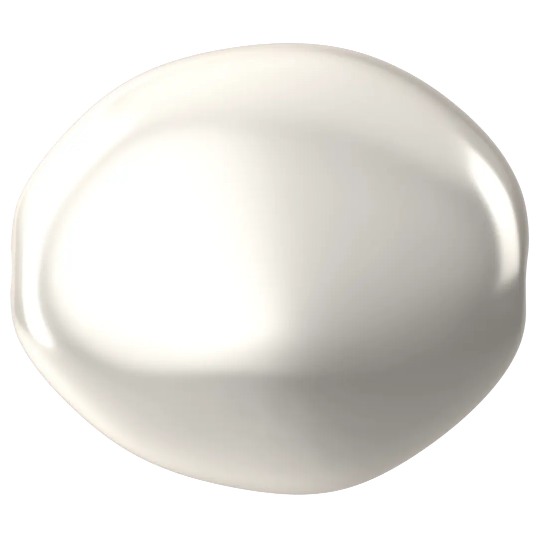 Serinity Pearls Baroque Coin (5842) Crystal White - Bluestreak Crystals