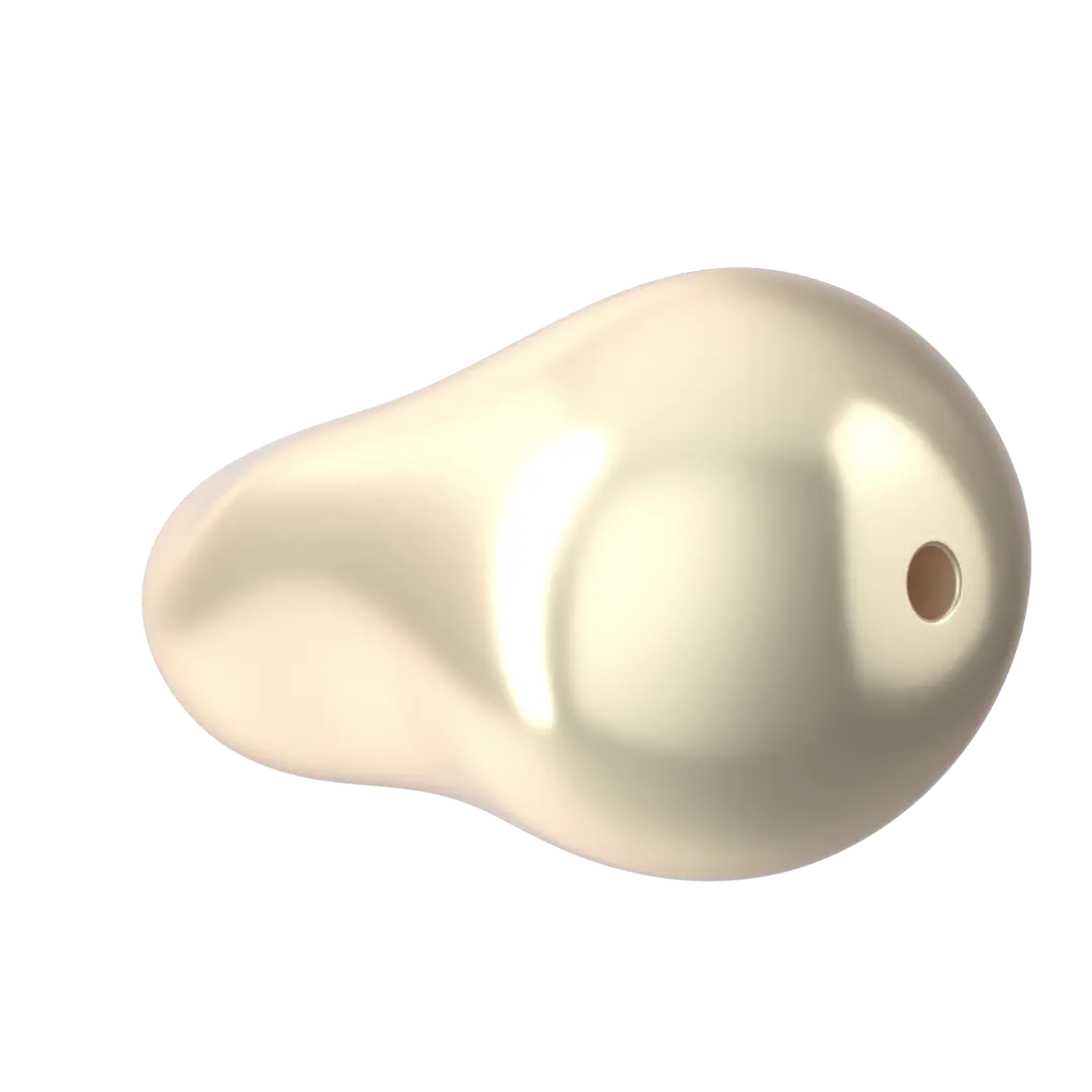 Serinity Pearls Baroque Drop (5843) Crystal Creamrose Light - Bluestreak Crystals