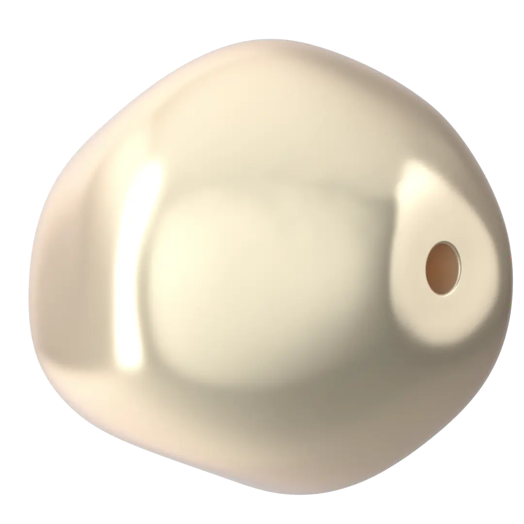 Serinity Pearls Baroque Round (5841) Crystal Creamrose Light - Bluestreak Crystals