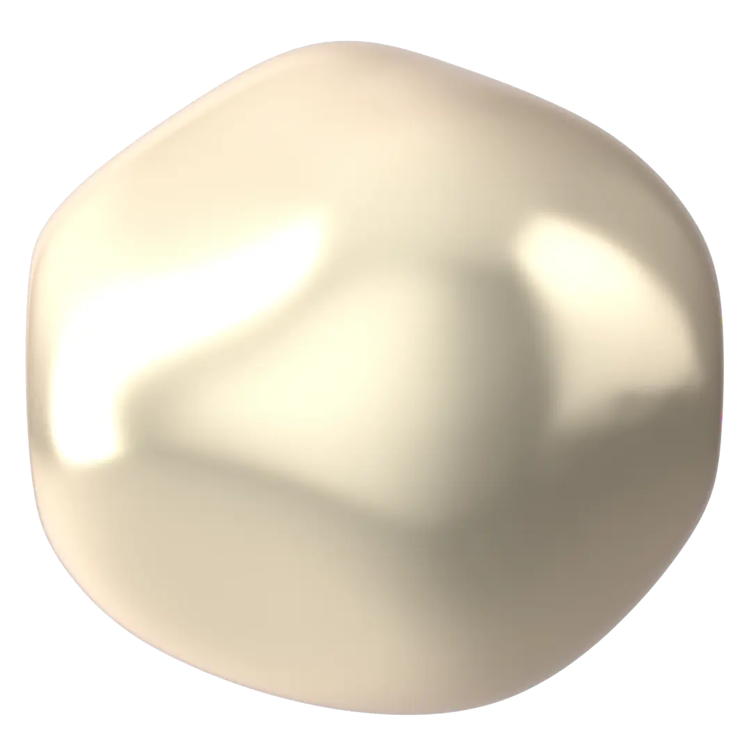 Serinity Pearls Baroque Round (5841) Crystal Creamrose Light - Bluestreak Crystals