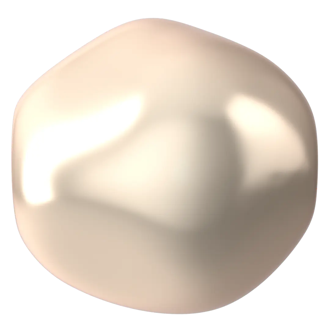 Serinity Pearls Baroque Round (5841) Crystal Creamrose - Bluestreak Crystals