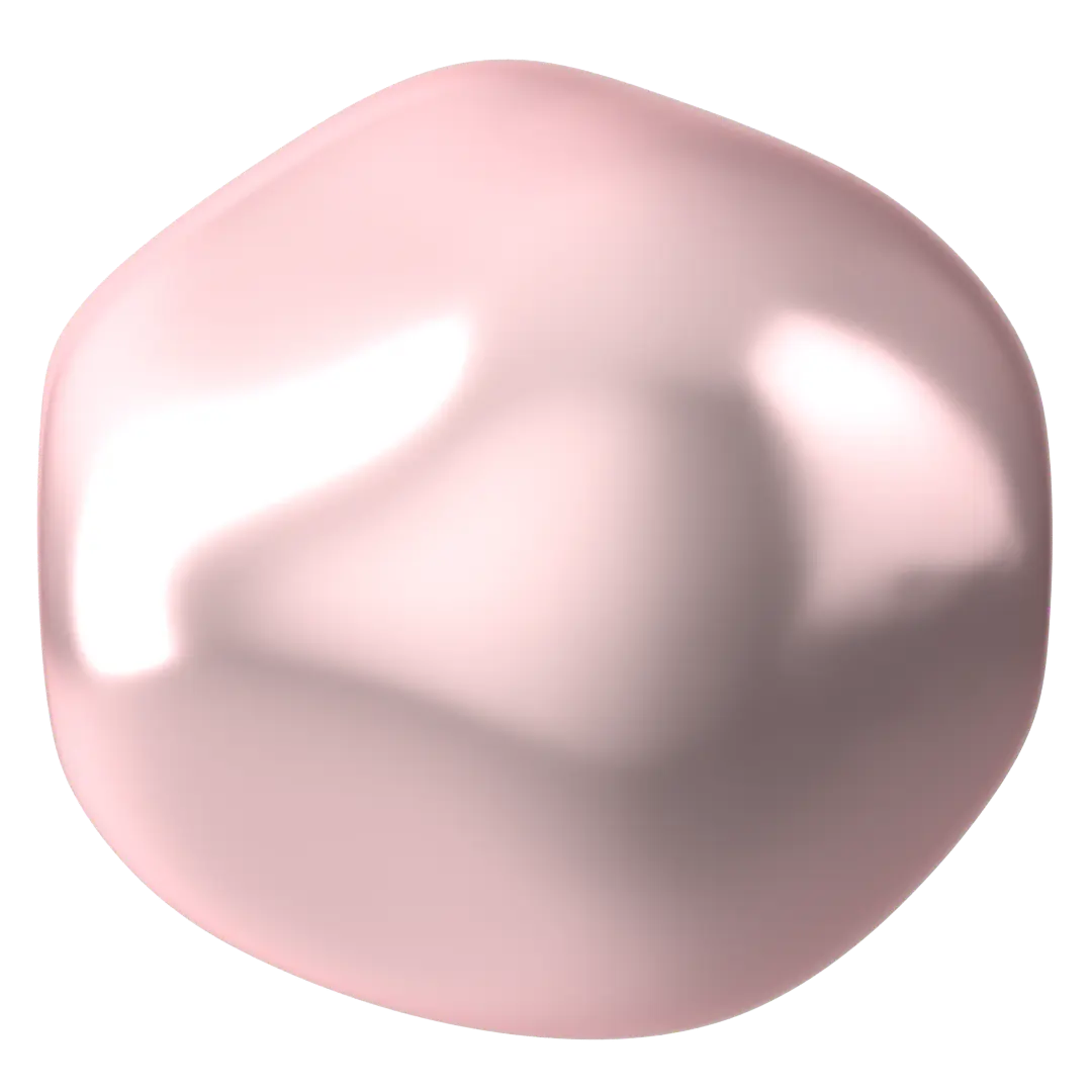 Serinity Pearls Baroque Round (5841) Crystal Rosaline - Bluestreak Crystals