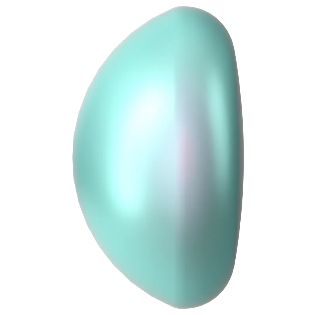 Swarovski Pearls Cabochon (5817) Crystal Iridescent Light Turquoise - Bluestreak Crystals