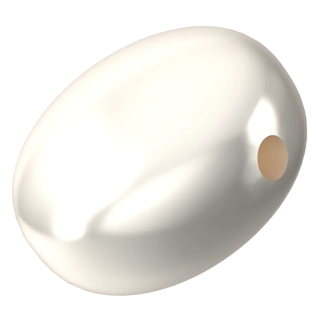 Serinity Pearls Coin (5860) Crystal White - Bluestreak Crystals