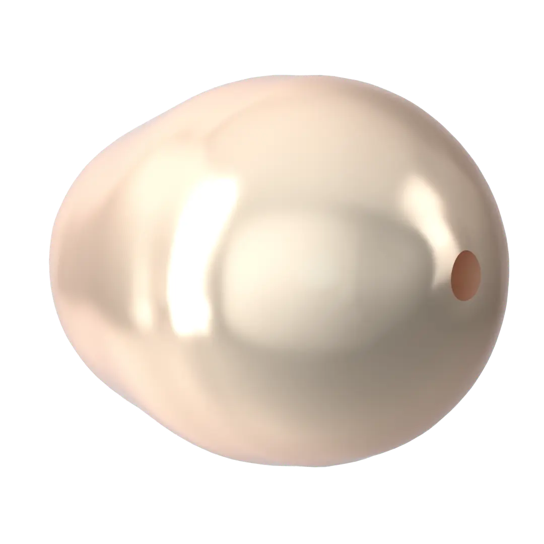 Serinity Pearls Pear (5821) Crystal Creamrose - Bluestreak Crystals