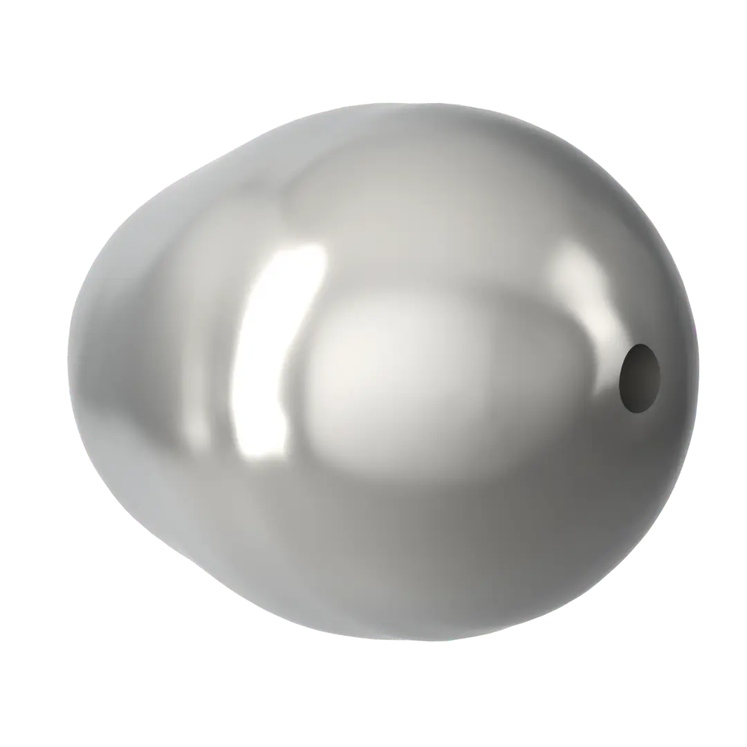 Serinity Pearls Pear (5821) Crystal Light Grey - Bluestreak Crystals