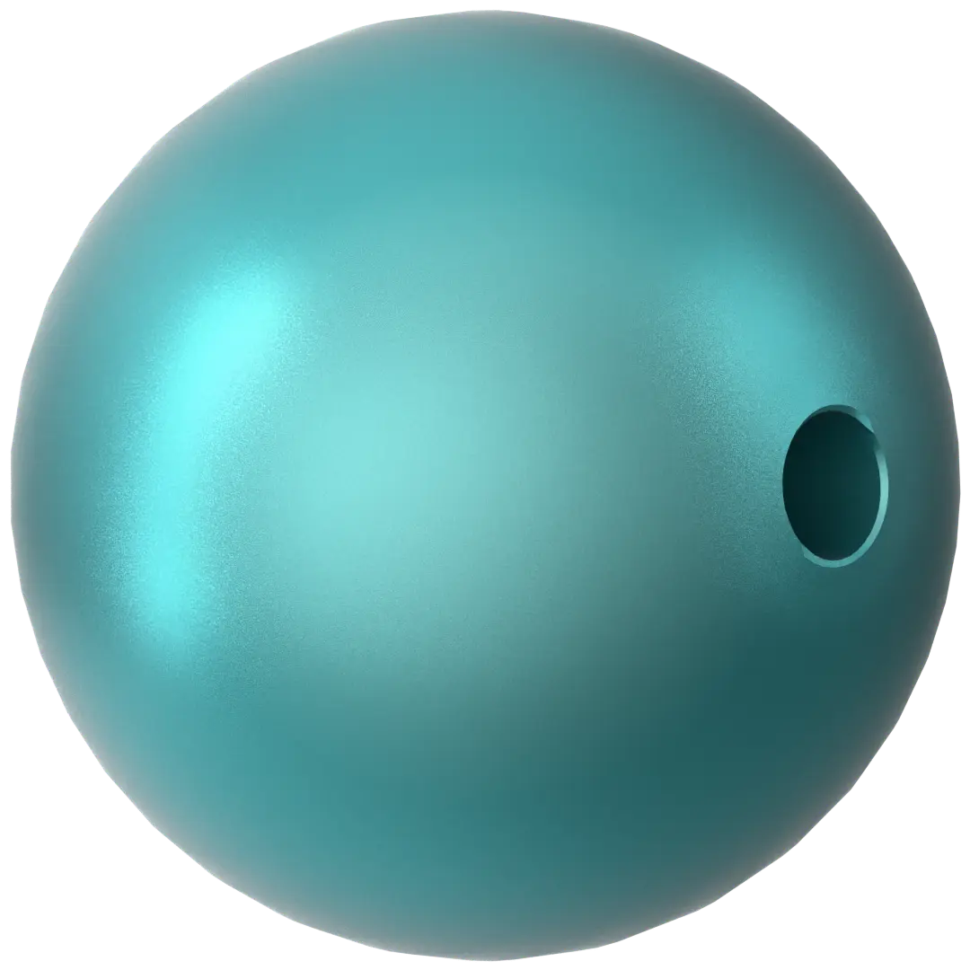 Swarovski Pearls Round (5810) Crystal Iridescent Dark Turquoise - Bluestreak Crystals