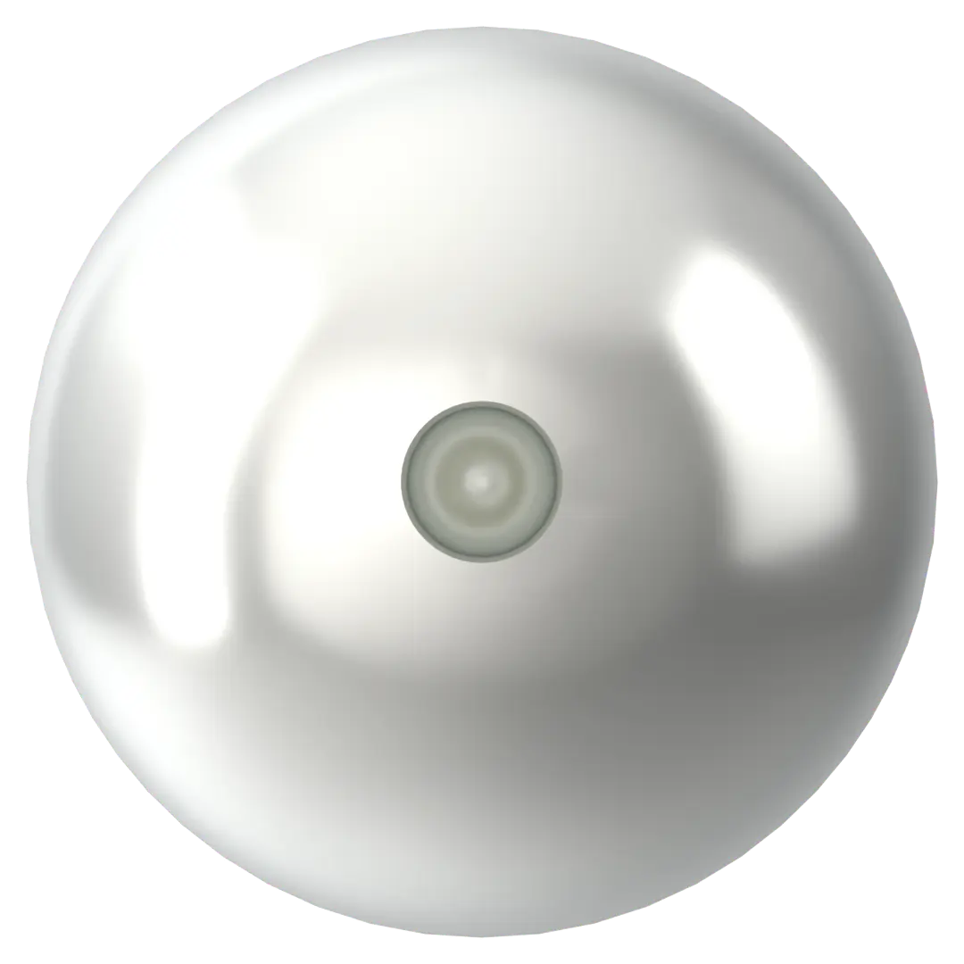 Serinity Pearls Round Half Drilled (5818) Crystal Moonlight - Bluestreak Crystals
