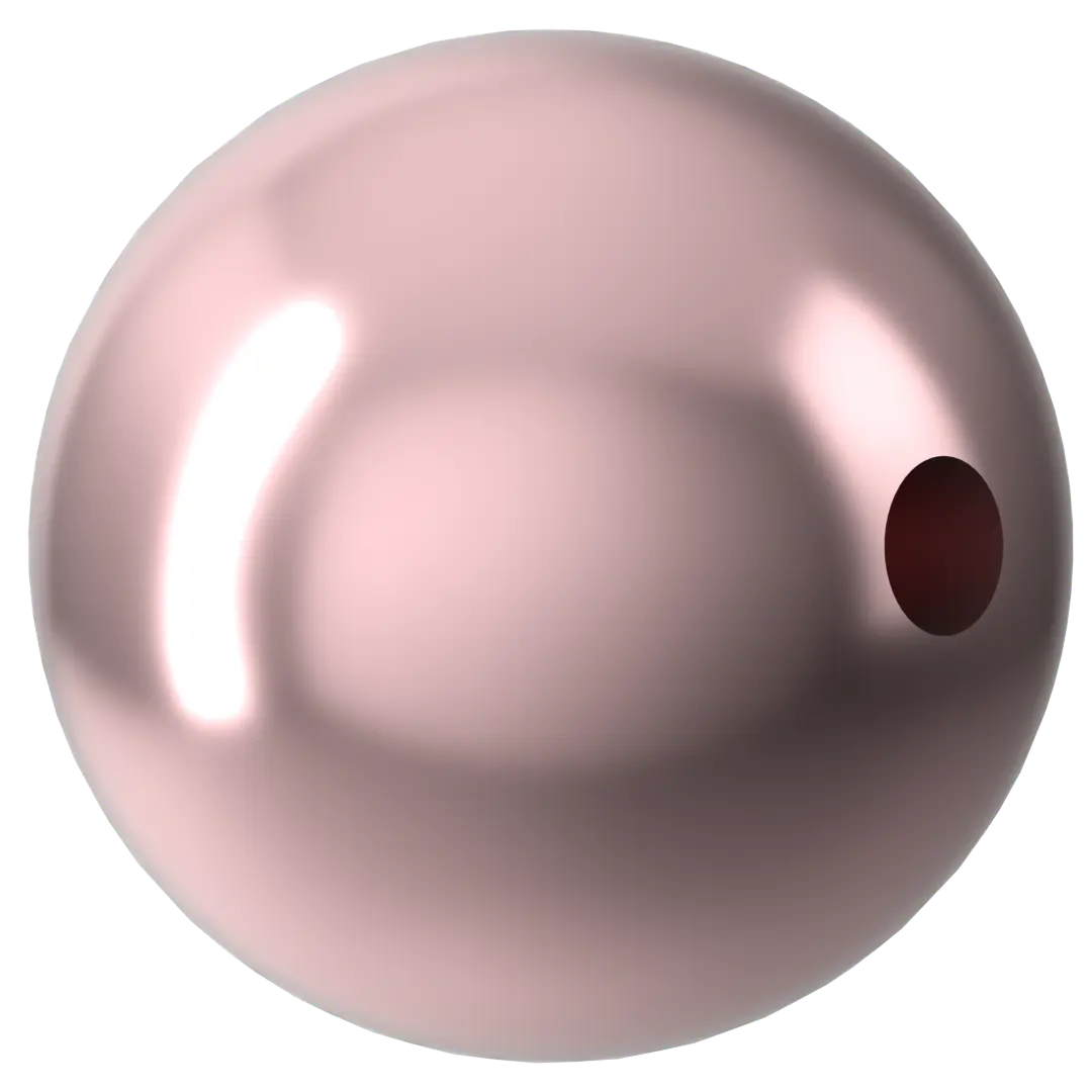 Serinity Pearls Round Half Drilled (5818) Crystal Vintage Rose - Bluestreak Crystals