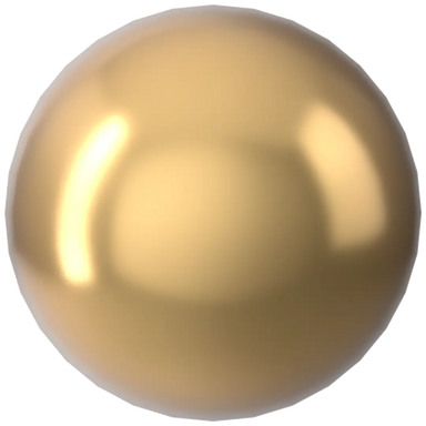 Swarovski Pearls Round No Hole (5809) Crystal Bright Gold - Bluestreak Crystals