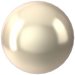 Swarovski Pearls Round No Hole (5809) Crystal Creamrose Light - Bluestreak Crystals