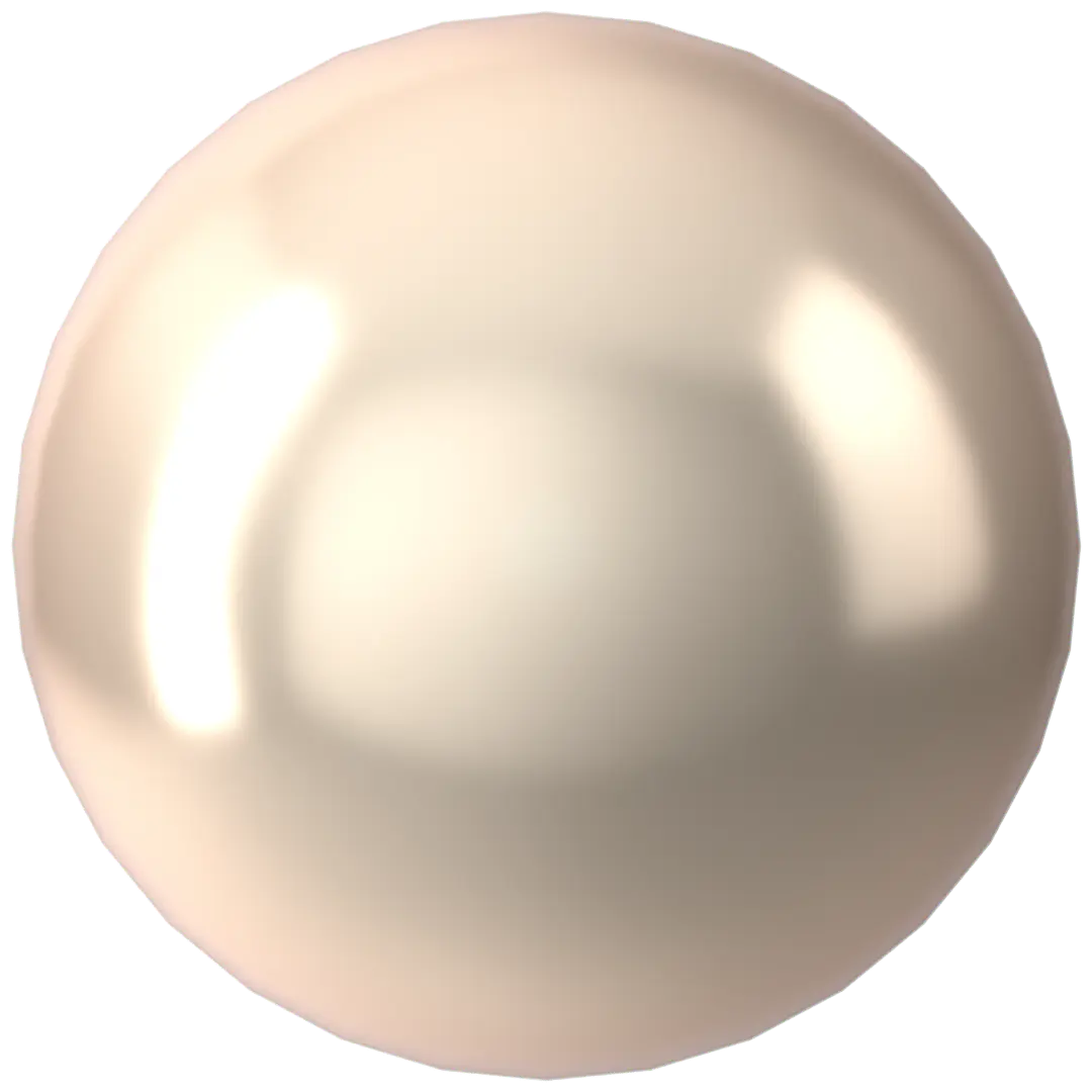 Serinity Pearls Round No Hole (5809) Crystal Creamrose - Bluestreak Crystals