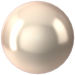Serinity Pearls Round No Hole (5809) Crystal Creamrose - Bluestreak Crystals