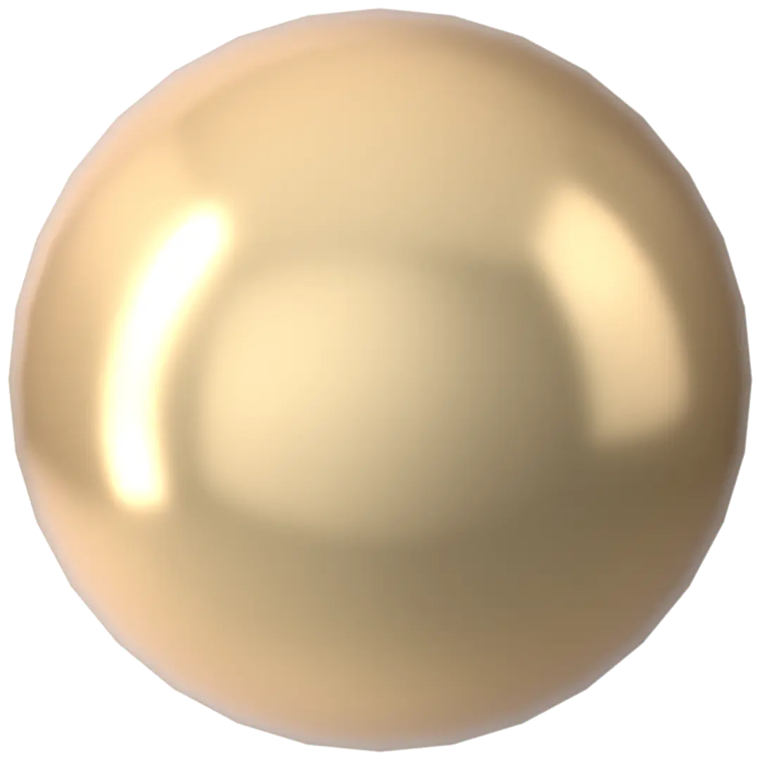 Serinity Pearls Round No Hole (5809) Crystal Light Gold - Bluestreak Crystals