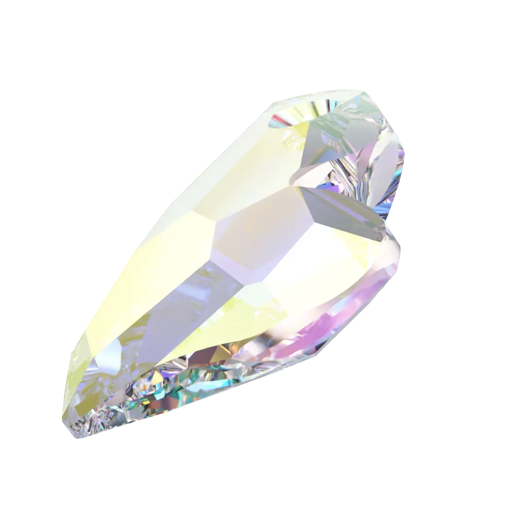 Serinity Pendants Asymmetrical Heart (6261) Crystal AB - Bluestreak Crystals