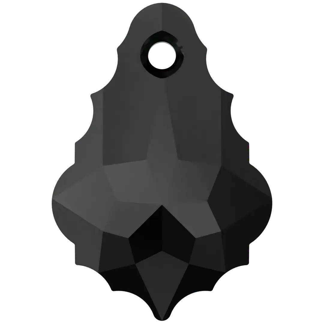 Serinity Pendants Baroque (6090) Jet - Bluestreak Crystals