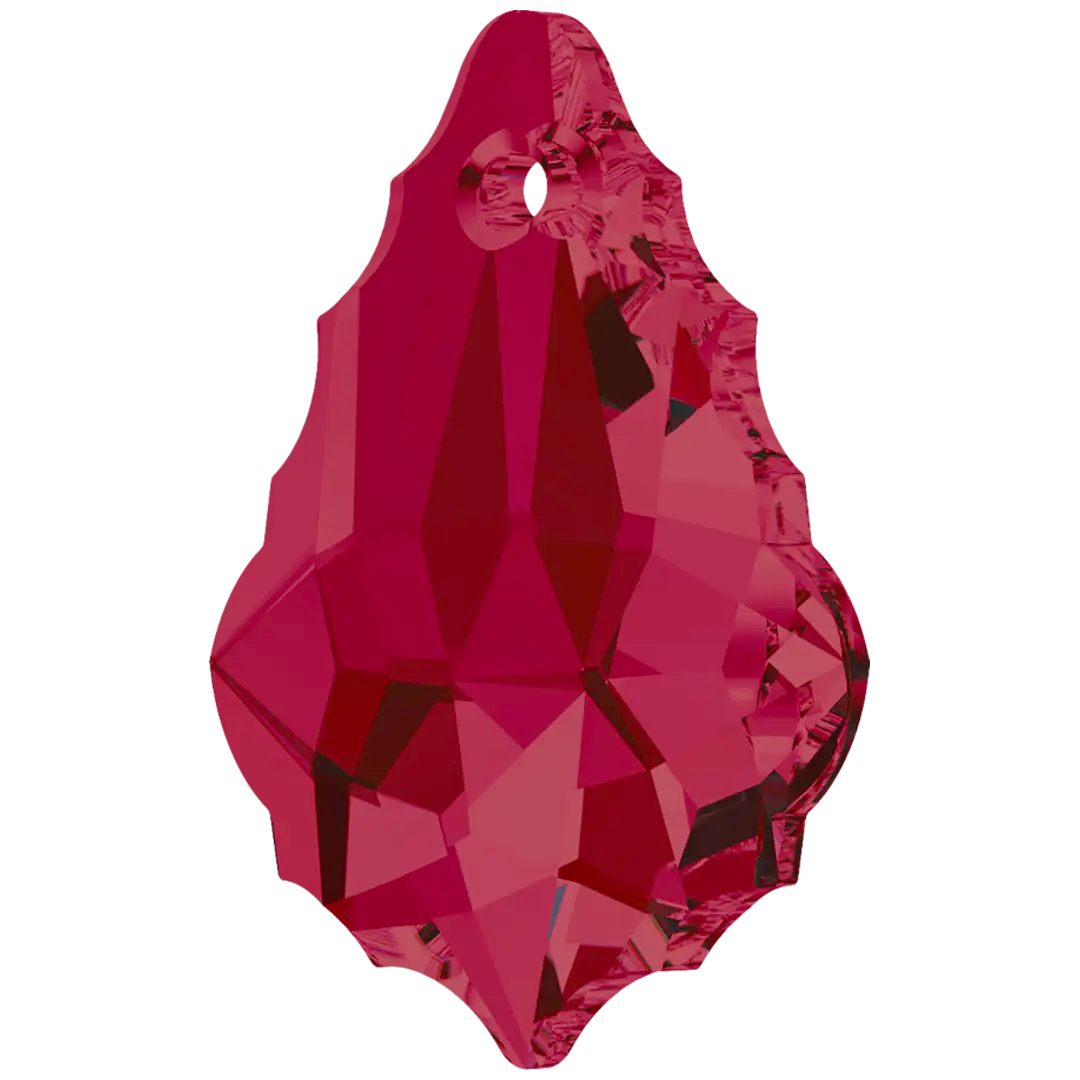 Serinity Pendants Baroque (6090) Ruby - Bluestreak Crystals