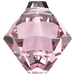Serinity Pendants Bicone Cut (6328) Light Rose - Bluestreak Crystals
