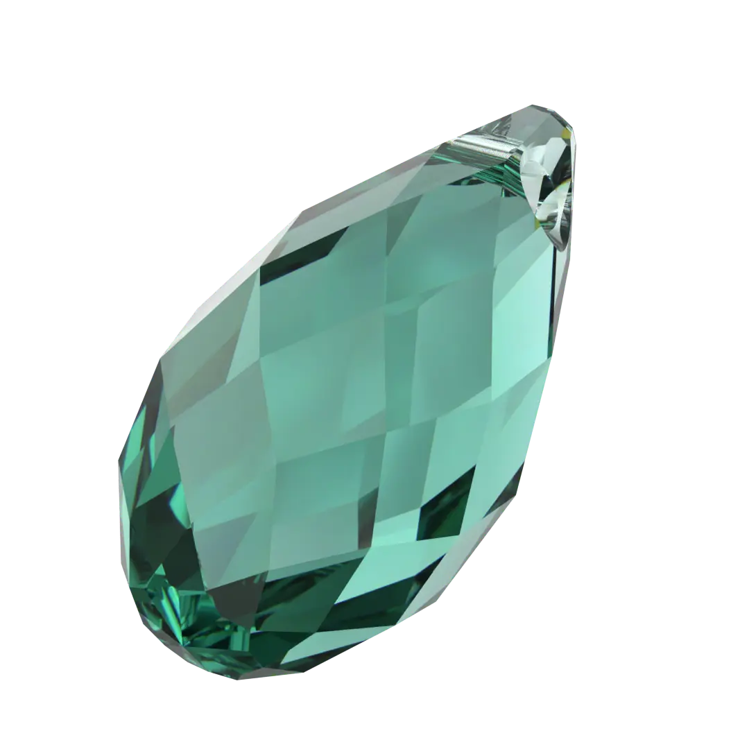 Serinity Pendants Briolette (6010) Caribbean Green - Bluestreak Crystals