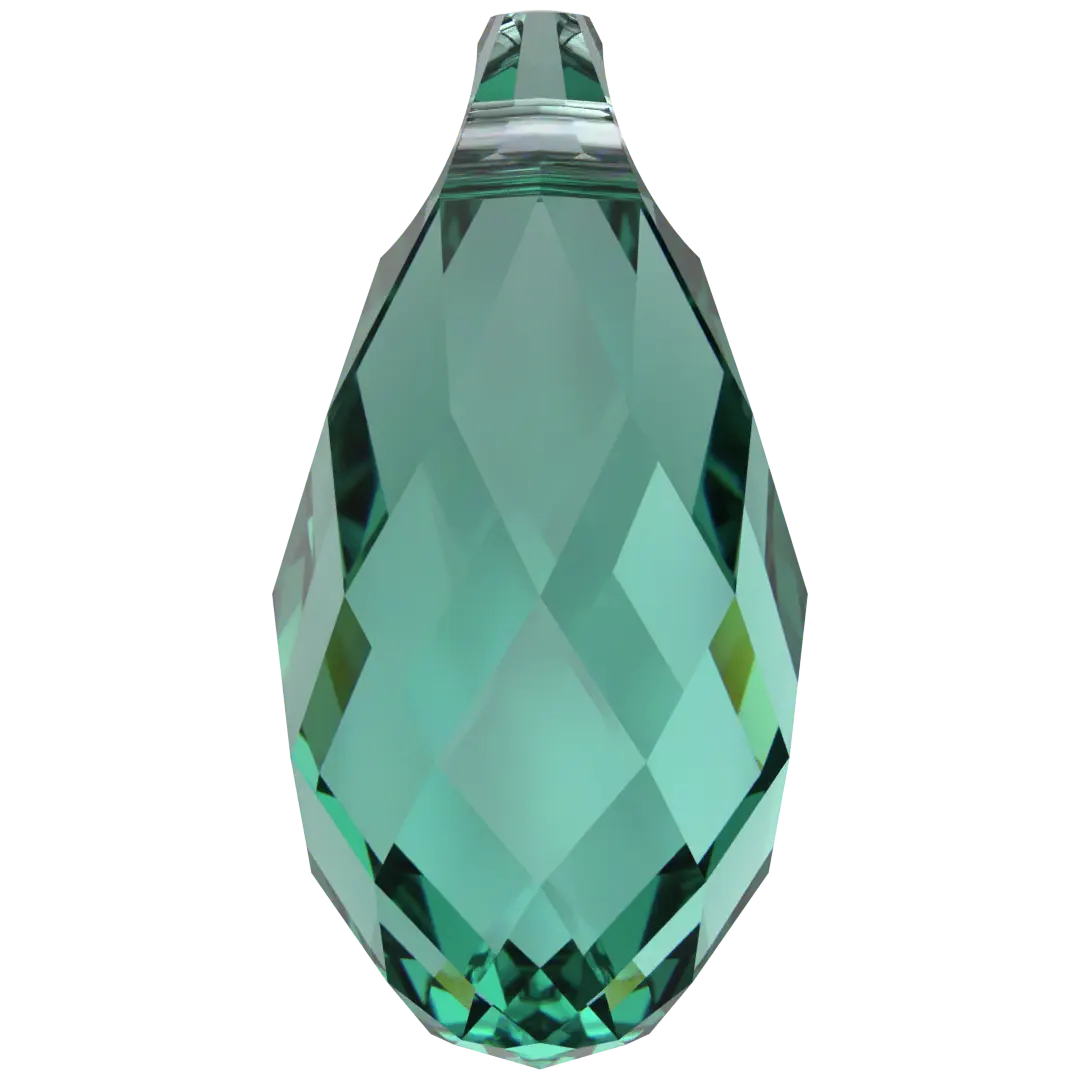 Serinity Pendants Briolette (6010) Caribbean Green - Bluestreak Crystals