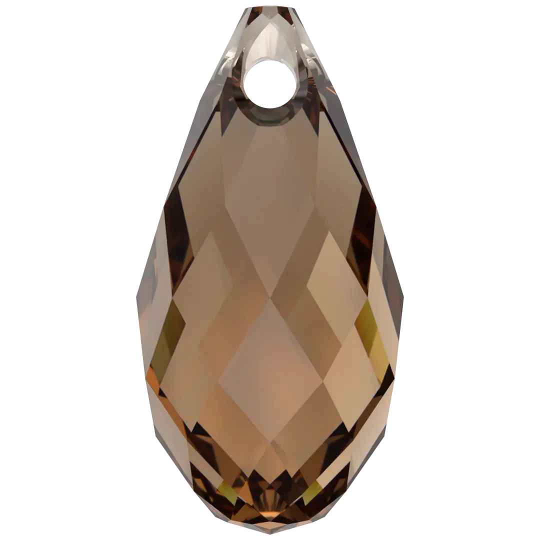 Serinity Pendants Briolette (6010) Light Smoked Topaz - Bluestreak Crystals