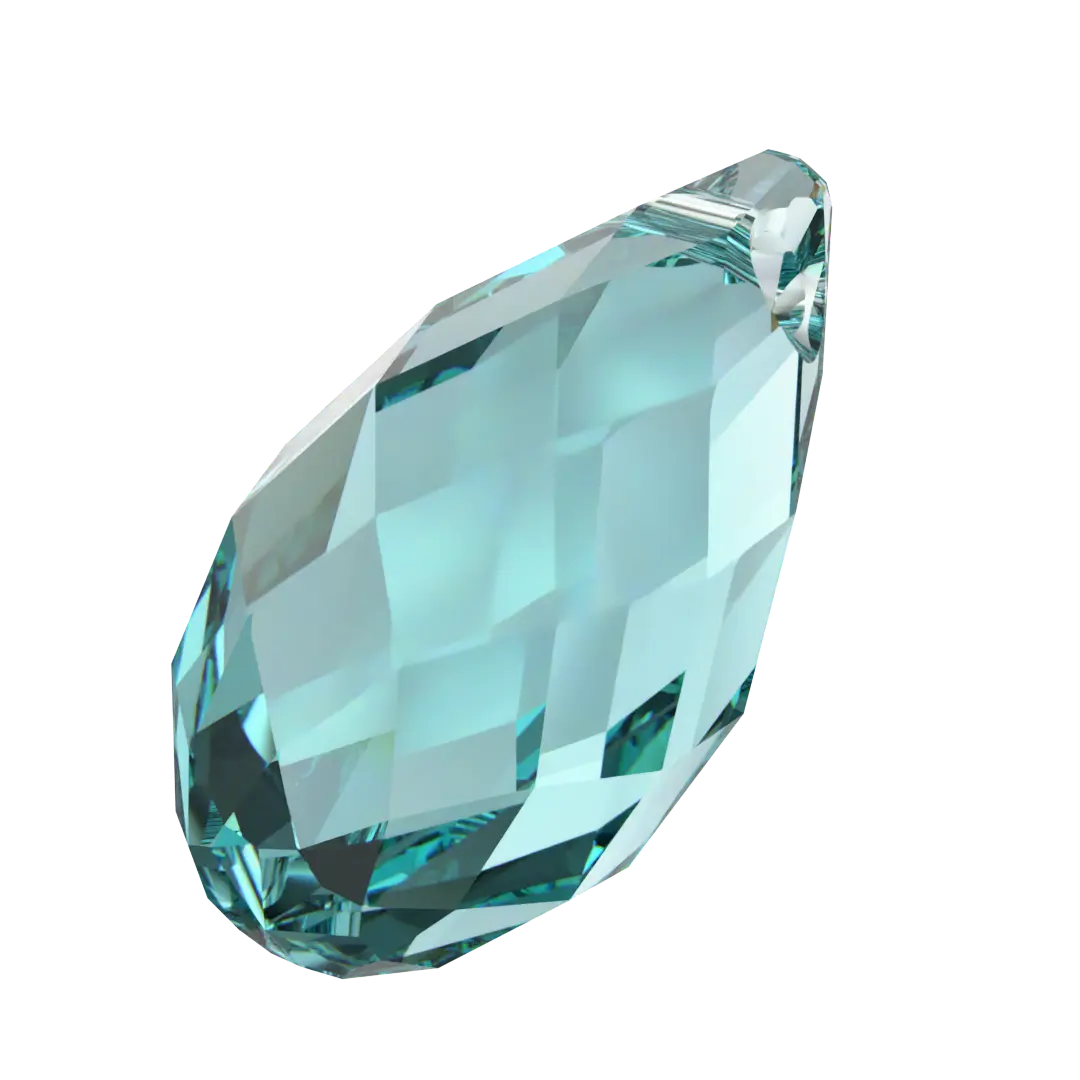 Serinity Pendants Briolette (6010) Light Turquoise - Bluestreak Crystals