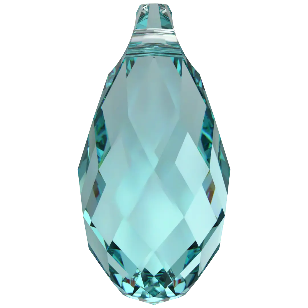 Serinity Pendants Briolette (6010) Light Turquoise - Bluestreak Crystals