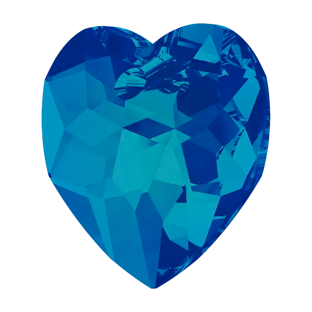 Serinity Pendants Classic Heart (6215) Crystal Bermuda Blue P - Bluestreak Crystals