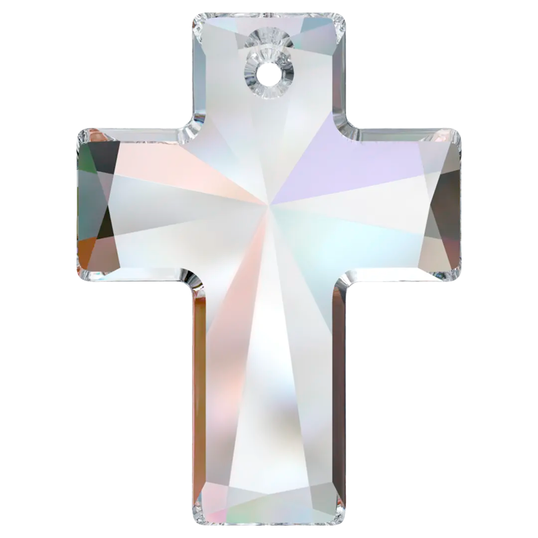 Serinity Pendants Cross (6864) Crystal AB - Bluestreak Crystals