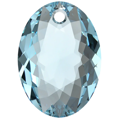Swarovski Pendants Elliptic Cut (6438) Aquamarine - Bluestreak Crystals