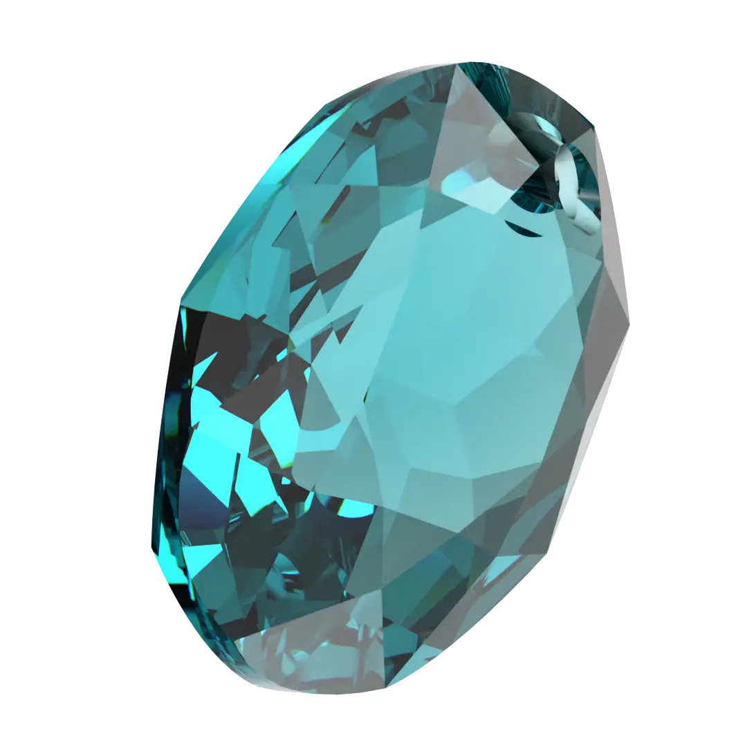 Serinity Pendants Elliptic Cut (6438) Blue Zircon - Bluestreak Crystals
