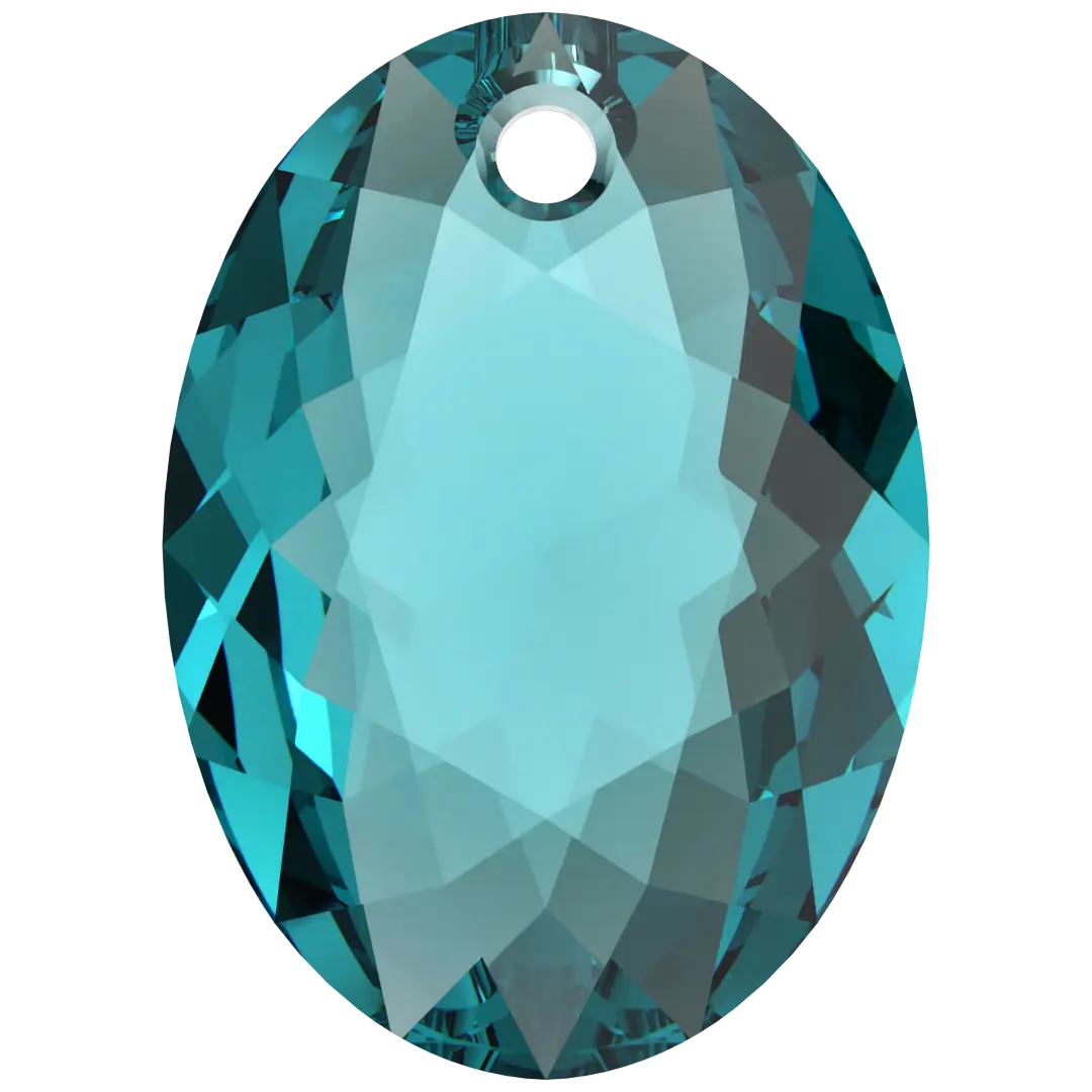 Serinity Pendants Elliptic Cut (6438) Blue Zircon - Bluestreak Crystals