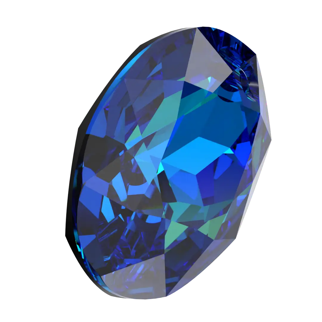 Serinity Pendants Elliptic Cut (6438) Crystal Bermuda Blue P - Bluestreak Crystals