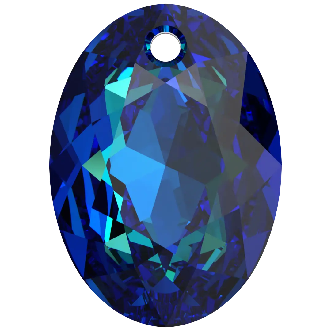 Serinity Pendants Elliptic Cut (6438) Crystal Bermuda Blue P - Bluestreak Crystals