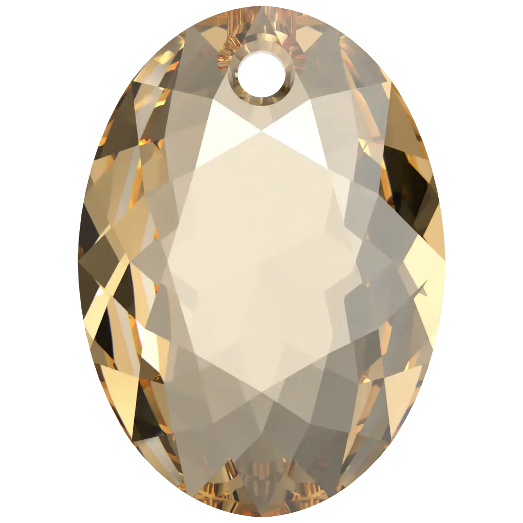 Serinity Pendants Elliptic Cut (6438) Crystal Golden Shadow - Bluestreak Crystals