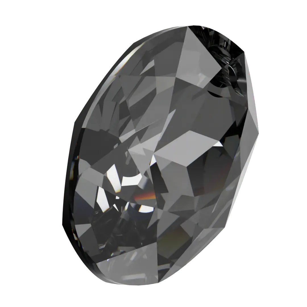 Serinity Pendants Elliptic Cut (6438) Crystal Silver Night - Bluestreak Crystals