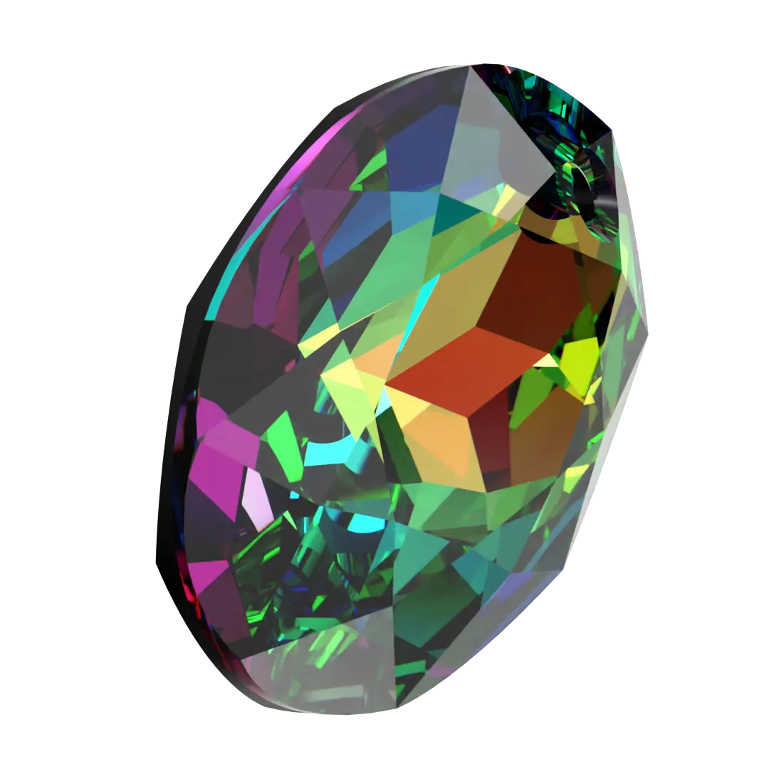 Serinity Pendants Elliptic Cut (6438) Crystal Vitrail Medium P - Bluestreak Crystals