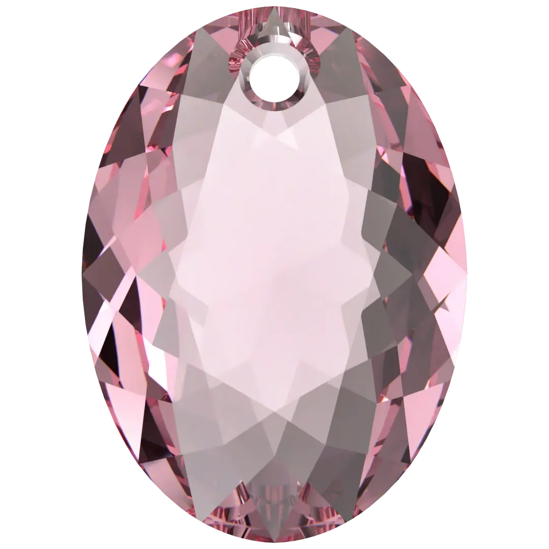Serinity Pendants Elliptic Cut (6438) Light Rose - Bluestreak Crystals