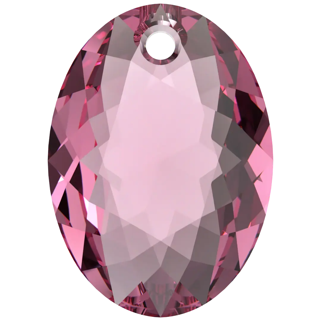 Serinity Pendants Elliptic Cut (6438) Rose - Bluestreak Crystals