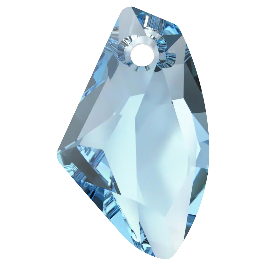 Swarovski Pendants Galactic Vertical (6656) Aquamarine - Bluestreak Crystals