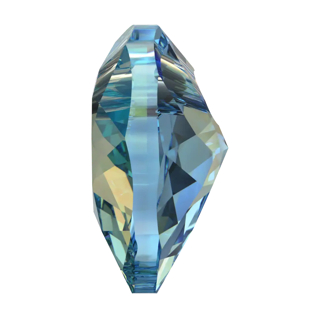 Serinity Pendants Heart Cut (6432) Aquamarine Shimmer - Bluestreak Crystals