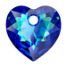 Serinity Pendants Heart Cut (6432) Crystal Bermuda Blue P - Bluestreak Crystals
