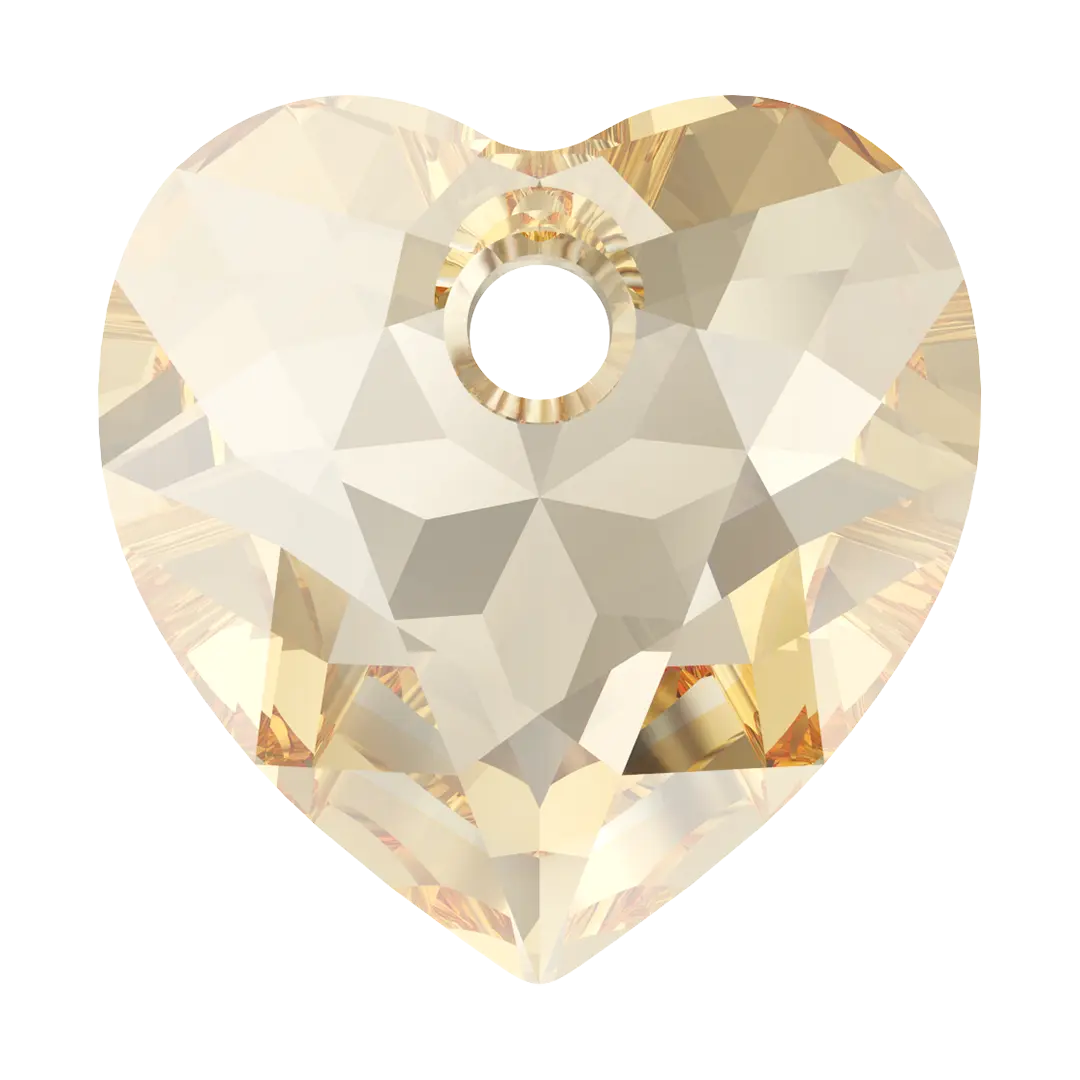 Serinity Pendants Heart Cut (6432) Crystal Golden Shadow - Bluestreak Crystals