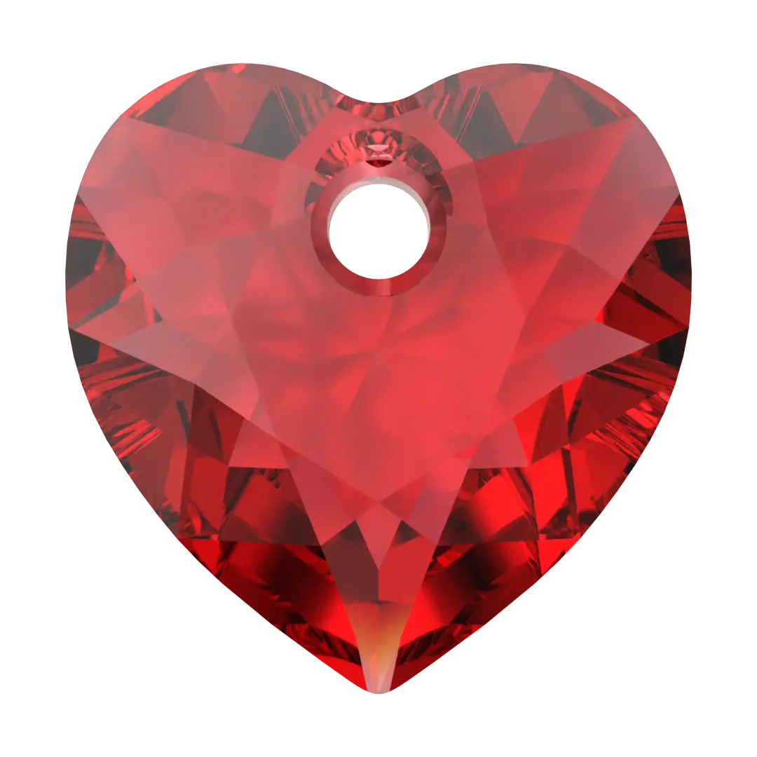 Serinity Pendants Heart Cut (6432) Light Siam - Bluestreak Crystals