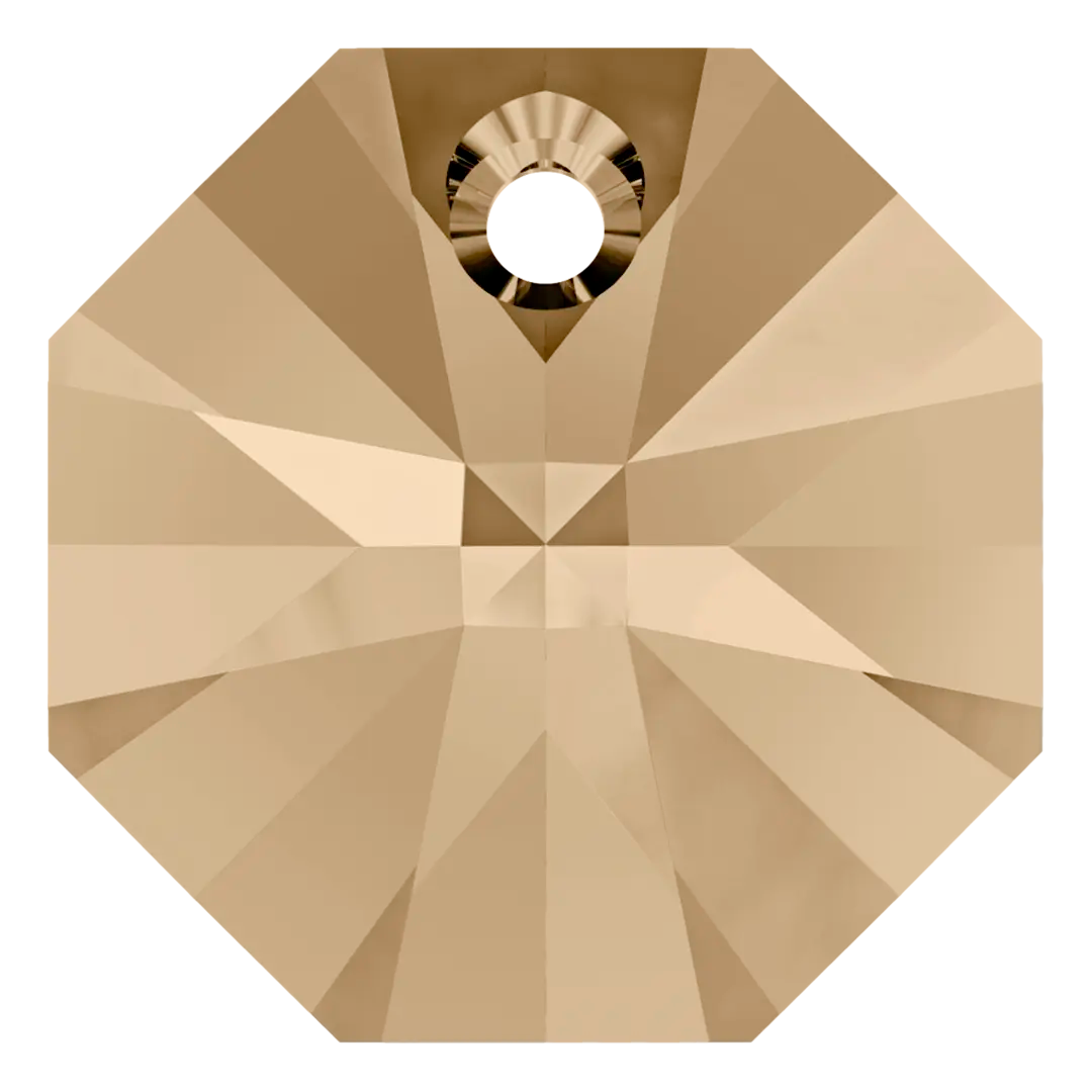 Serinity Pendants Octagon (6401) Crystal Golden Shadow - Bluestreak Crystals