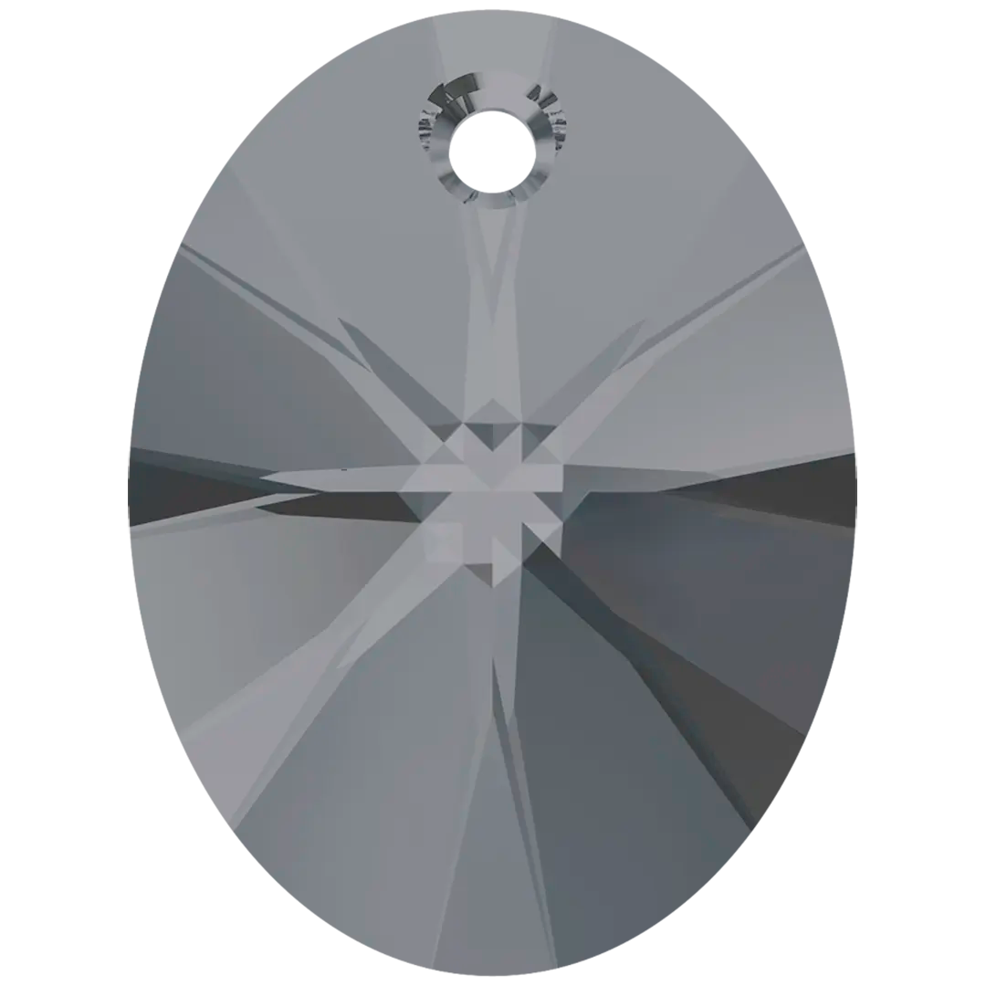 Serinity Pendants Oval Cut (6028) Crystal Silver Night - Bluestreak Crystals