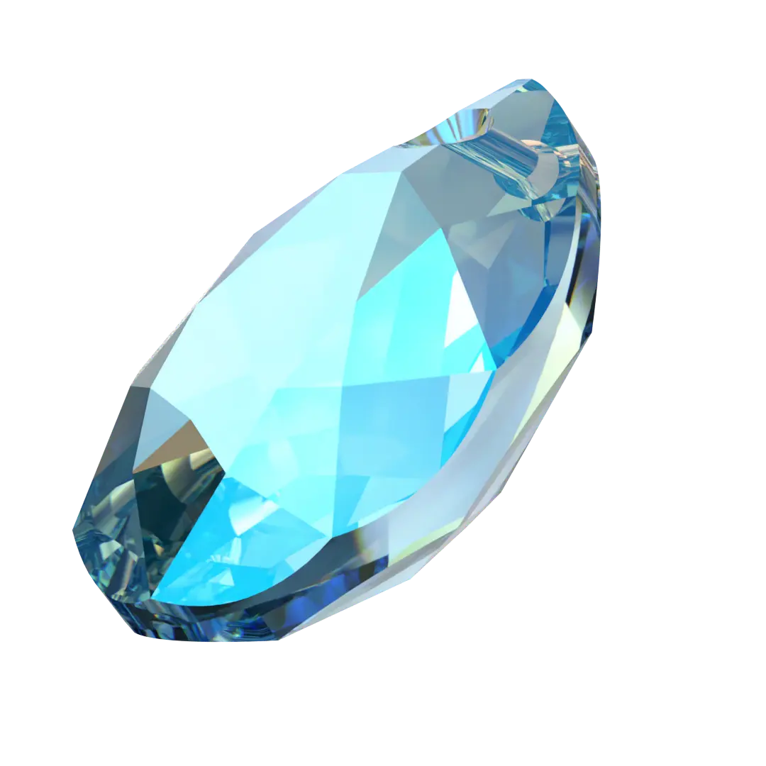Serinity Pendants Pear Cut (6433) Aquamarine Shimmer - Bluestreak Crystals
