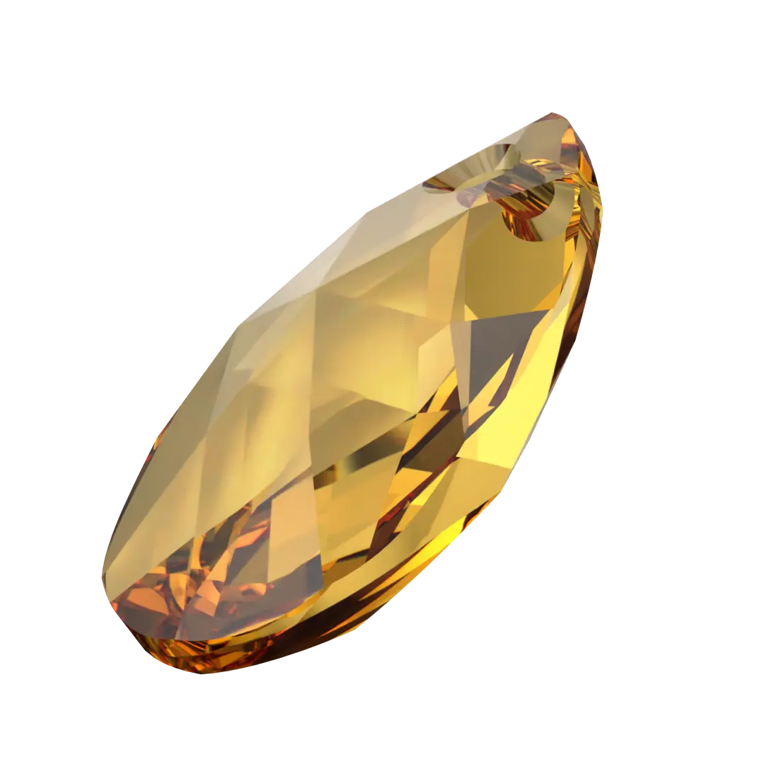 Serinity Pendants Peardrop (6106) Golden Topaz - Bluestreak Crystals