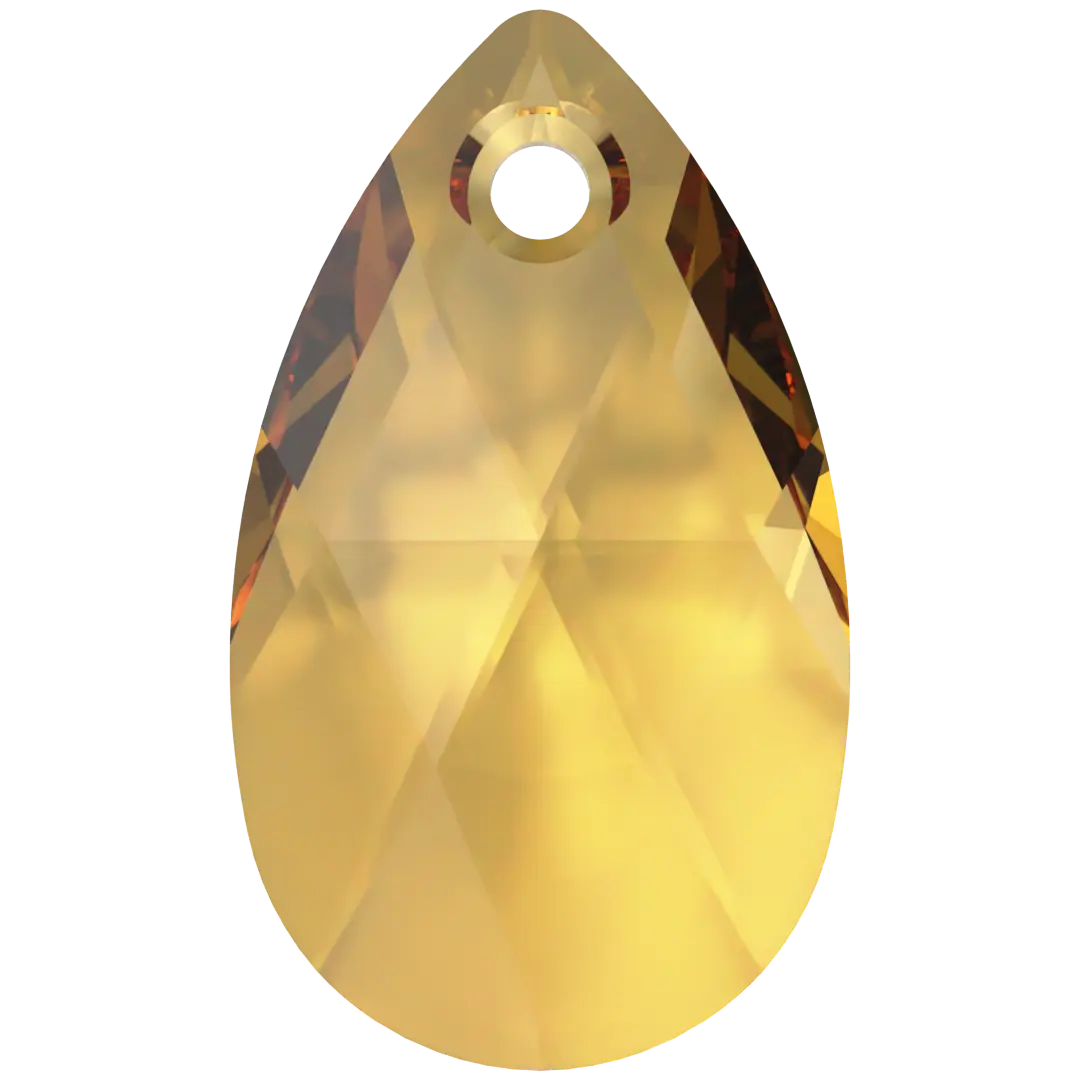 Serinity Pendants Peardrop (6106) Golden Topaz - Bluestreak Crystals