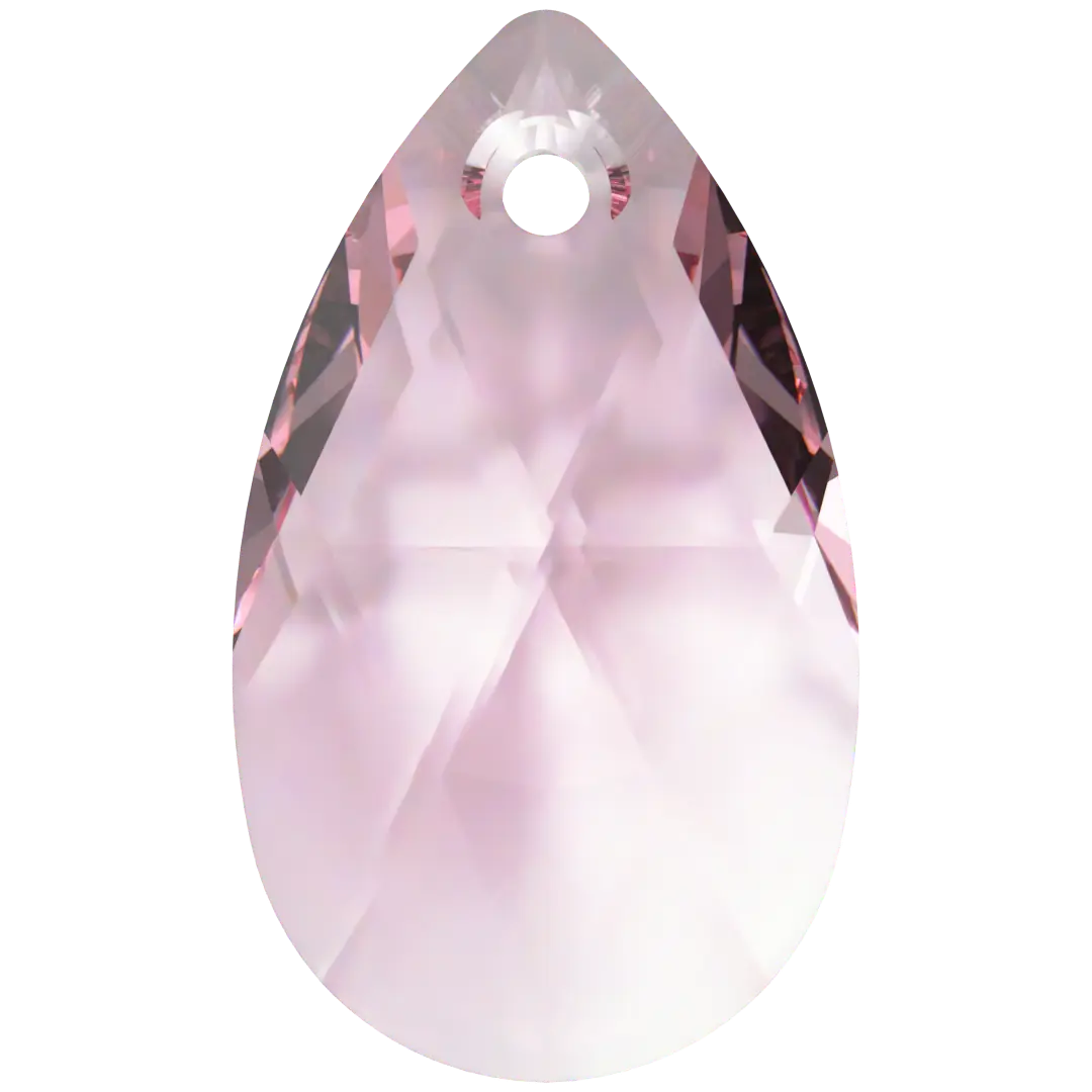 Serinity Pendants Peardrop (6106) Light Rose - Bluestreak Crystals